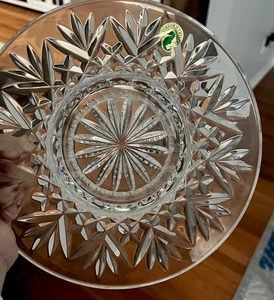 Waterford Crystal "Bethany" Round Pillar Candle Holder 8" Waterford Tag Present - Picture 1 of 6