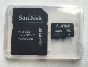 Sandisk 32Gb Microsdhc Class 4 Memory Card With Sd Adapter For Phones And Cam... - Picture 1 of 1