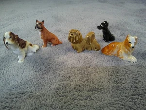 Figurine CANE porcellana Bone China - statuina vintage alcune Giappone - Foto 1 di 2