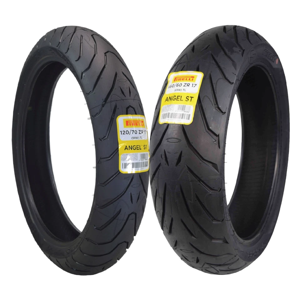 Pirelli Angel ST 120/70ZR17 (58W) Front & 160/60ZR17 (69W) Rear Motorcycle Tires - Image 1 of 4