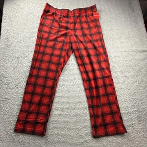 Pantalones Wondershop Para Hombre XL Alto Rojo Negro Cuadros Polar Dormir Pijama Salón - Imagen 1 de 5
