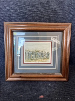 Men of Shiloh Painting W/ Frame American Civil War 15.5x14 - Image 1 of 3