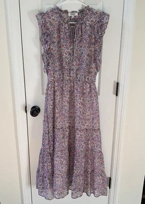 BB Dakota Steve Madden Darcy Floral Ruffled Tiered Maxi Dress Boho Size Large - Image 1 of 4