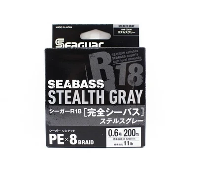 Seaguar P.E Line R18 Seabass 200m Size 0.6 11lb Stealth Gray (8283) - Image 1 of 4