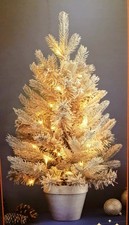 2ft Pre-Lit Nordic Spruce Christmas Tree Battery Operated With Silver Pot