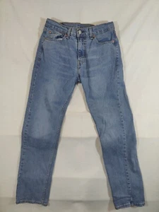 Jeans Levi's 505 para hombre 30x32 rectos calce regular bolsillos elásticos denim azul - Imagen 1 de 12