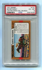 1977 Bimbo Los Records Mundo 131 Secretariat Horse Rookie Card RC PSA 6 EX Mint - Picture 1 of 2