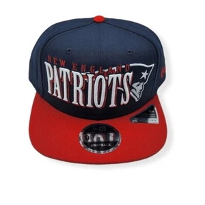 New Era New England Patriots 9Fifty Jumbo B1 High Crown Adjustable Snapback Hat - Picture 1 of 6