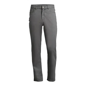 George Men’s Premium 5 Pocket Garment Washed Pants, Gray Size 29 x 30 - Picture 1 of 5