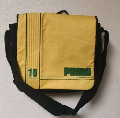 Bolso de hombro/bolso mensajero Puma #10 amarillo y verde Foto 1 de 4