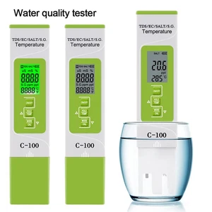 del agua del mar 5 en 1 TDS/EC/Salinidad/S.G./Medidor de sal de temperatura