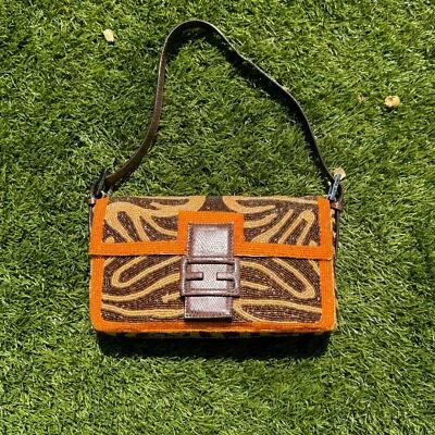 Late 90s Early Y2K Beaded Fendi Baguette Bag - Image 1 of 4