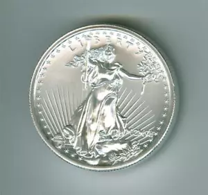 US $20 SAINT-GAUDENS OMAGGIO 2 OZ .999 ARGENTO ALTORILIEVO GEMMA ROTONDA BU - Foto 1 di 2