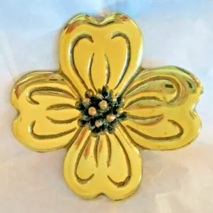 Vintage ~ M Healy ~ Solid Brass "Dogwood" Door Knocker ~ Signed ~ *No Hardware* - Picture 1 of 5