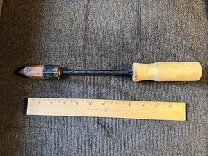 VINTAGE C. G. HUSSEY & CO. - COPPER HEAD SOLDERING IRON TOOLS WOOD HANDLE. #2 - Picture 1 of 3