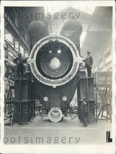 1927 Southern California Edison Co Tandem Compound Steam Turbine Press Photo - Picture 1 of 2