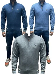 Greenland Herren Pullover Half Zip Strick Langarm Pulli Trichterkragen CT-42-12 - Bild 1 von 23