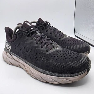 Zapatos deportivos Hoka One One Clifton 7 para hombre talla 10 negros blancos para correr caminar - Imagen 1 de 13