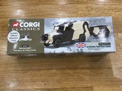 Corgi Classics - British Army Land Rover & Trailer 07501 inc Cert & Corgi 1:43 - Image 1 of 4