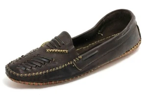 M2 Mokassins Buffalo Stickerei Indianer Hippie Boho Ethno Sioux Lederschuhe 43 - Bild 1 von 5
