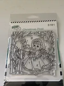 Weihnachtspost Acryl Stempel kleines Mädchen Versand Brief an den Weihnachtsmann LDRS Kreativ - Bild 1 von 3