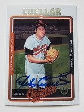 2005 Topps Autograph MIKE CUELLAR on card Auto #TA-MC Orioles