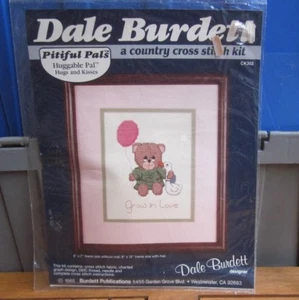 DALE BURDETT country Grow In Love cross-stitch kit NWT teddy bear 1985 goose NWT - Picture 1 of 3