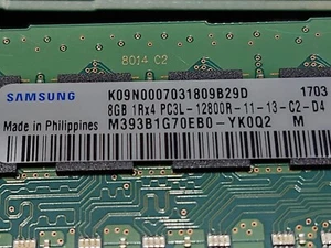 4X Samsung 8GB PC3L-12800R DDR3-1600 ECC Server Memory RAM M393B1G70EB0-YK0 - Picture 1 of 3