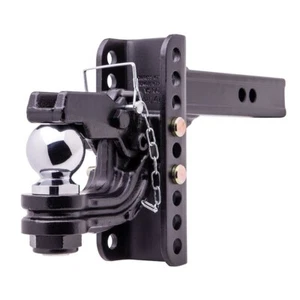 Husky Towing Pintle Hook One-Mount 2"Ball Square Solid Shank Fits 2" Receivers - Picture 1 of 5