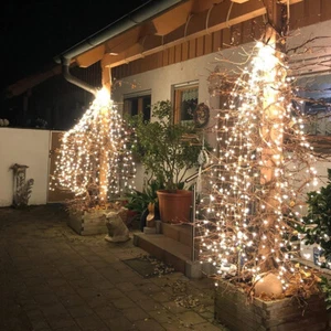 5/10 Strands LED String Lights Waterfall Xmas Tree Vine Hanging Fairy Lamp Decor - Picture 1 of 20