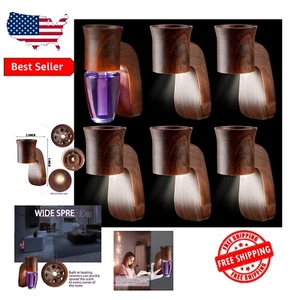 Elegant Night Light Diffuser Set - 6 Rustic Wall Fragrance Plug-ins Included - Picture 1 of 9