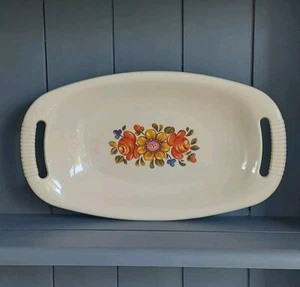 Vintage Emsa Melamine Tray Floral West Germany 12" x 7" Retro  - Picture 1 of 8