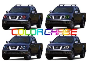 Kit de halo de flujo de faros LED de persecución de color para Nissan Frontier 09-19 - Imagen 1 de 10