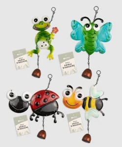 BRIGHTLY COLOURED CUTE 3D METAL WINDCHIMES FOR GARDENS PORCHES PATIOS & GAZEBOS - Picture 1 of 15