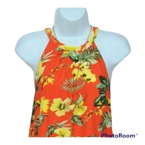 Summer Sleeveless Tropical New 1XL Stella Tweed Orange Includes Long Necklace - Picture 1 of 8