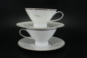 Rosenthal Regina Platinum CUP & SAUCER Set of 2 Wheat Retired Pattern Germany - Picture 1 of 10