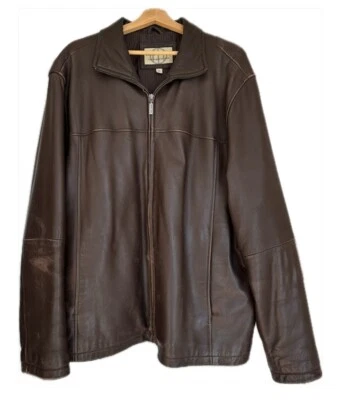 негабаритный натуральной кожи коричневый Boston Harbour пальто - Изображение 1 из 4