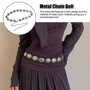 Boho Ethno Stil Retro Metall Taillenkette,Damen Kettengürtel,Metall W7D6 - Picture 1 of 12