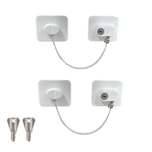 Pack de 2 Cerraduras de Puerta de Frigorífico con Llaves A Prueba de Niños para Frigorífico Congelador, Armarios - Imagen 1 de 10