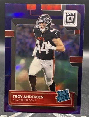 2022 Panini Donruss Optic Purple /50 Rated Rookie Troy Anderson Falcons - Image 1 of 2