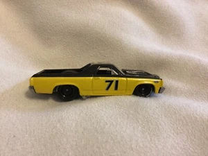Hot Wheels '71 El Camino ~ Wayne’s Garage ~ Real Riders ~ gelb schwarz - Bild 1 von 9