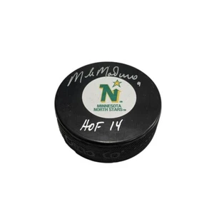 MIKE MODANO Signed Minnesota North Stars Puck - HOF 14 - Picture 1 of 2