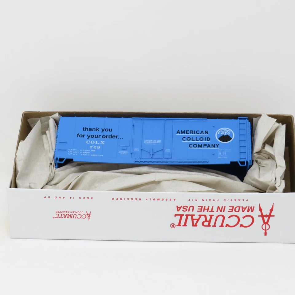 Accurail 81412 American Colloid 40' Steel Boxcar Kit HO Scale Freight Car Train - Image 1 of 1