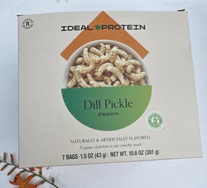 Ideale Protein Dill Pickle Reißverschlüsse! - 7 Pakete - EXP 31.07.26 KOSTENLOSER VERSAND! - Bild 1 von 5