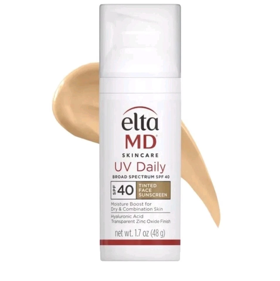 Тонированный ультрафиолетовый ежедневный широкий спектр Elta MD SPF 40 1,7 унции/48 г новый в упаковке срок годности. 4/26 - Изображение 1 из 1