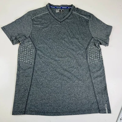 Camiseta básica RBX X-Train para hombre gris jaspeado cuello en V X-Dri atlética XL Foto 1 de 4