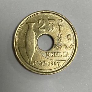 Spain 1997 25 Pesetas Melilla Aluminum bronze - Bild 1 von 2