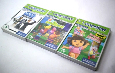 Lot of 3 LeapFrog Leapster STAR WARS - Dora The Explorer - The Backyardigans - Image 1 of 4