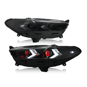 Left & Right Demon Eye Halogen Headlights For 2013-2016 Ford Fusion & Mondeo - Picture 1 of 11