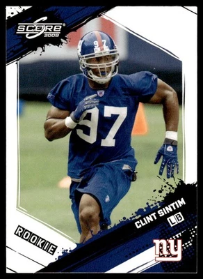 2009 Score Clint Sintim #325 Rookie New York Giants - Image 1 of 2
